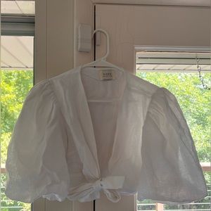 DISSH Cropped White Blouse